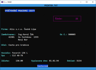 zobrazení v režimu prohlížení (Scroll Lock)